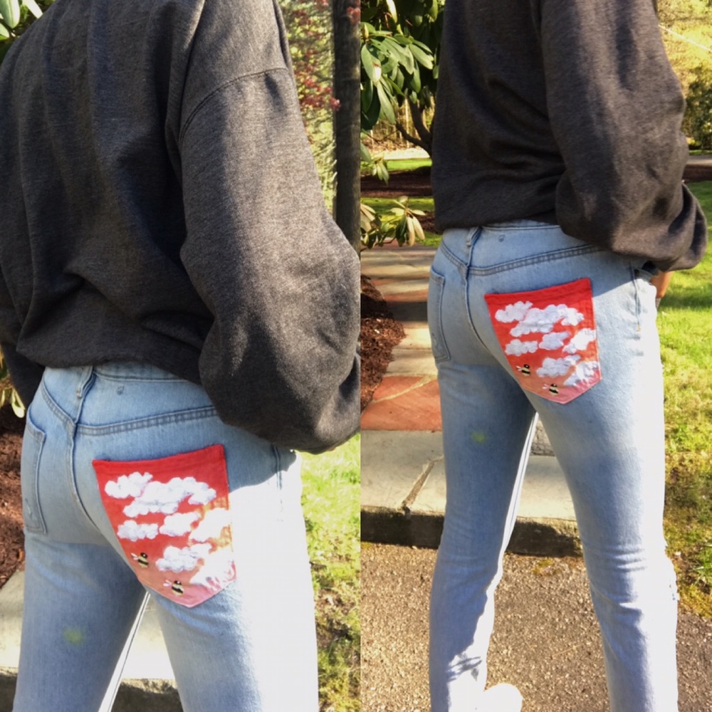 PAINTED JEANS - Picture 2 of 4